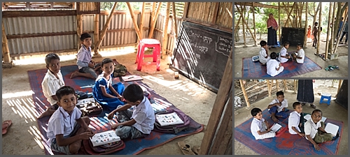 Village school children in rural Bangladesh
