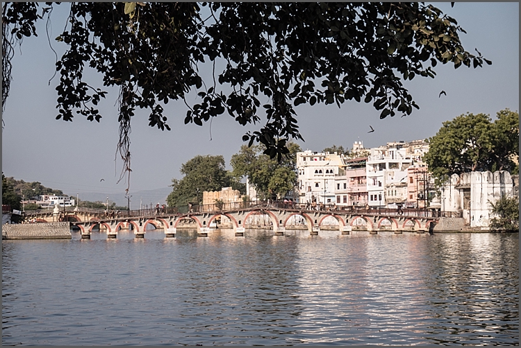 Footbridge one lake Pichola