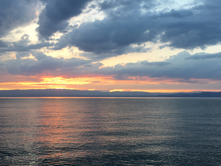 Sunsetting over Lake Geneva by Meillerie