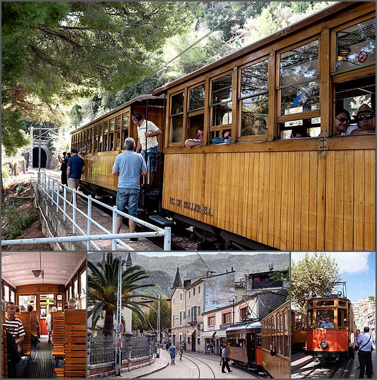 100 year old narrow gauge railway from Palma to Soller in Mallorca and the old tram to Soller Port
