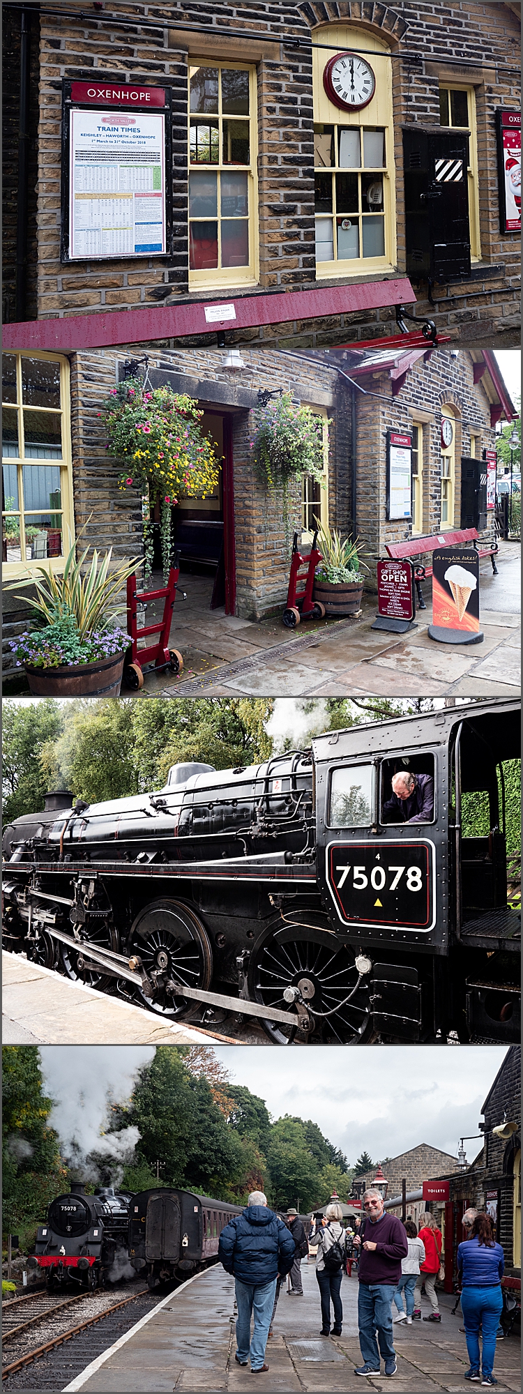 Oxenhope station and engine 75078 by Maggie Booth Photography