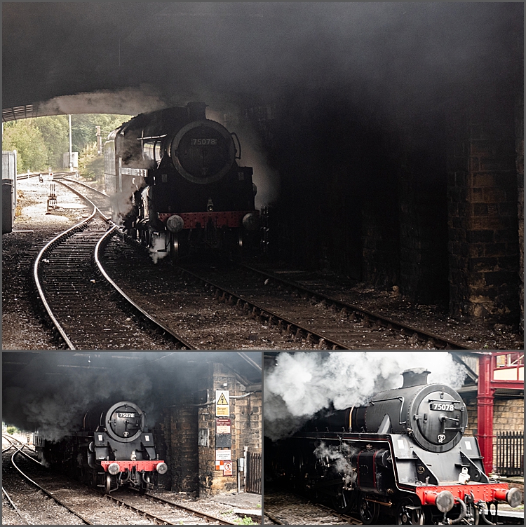 Engine 75078 on the KWVR at Keighley by Maggie Booth Photography