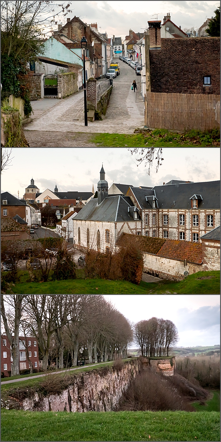 Streets in Montreuil-sur-mer, Pas-de-Calais region