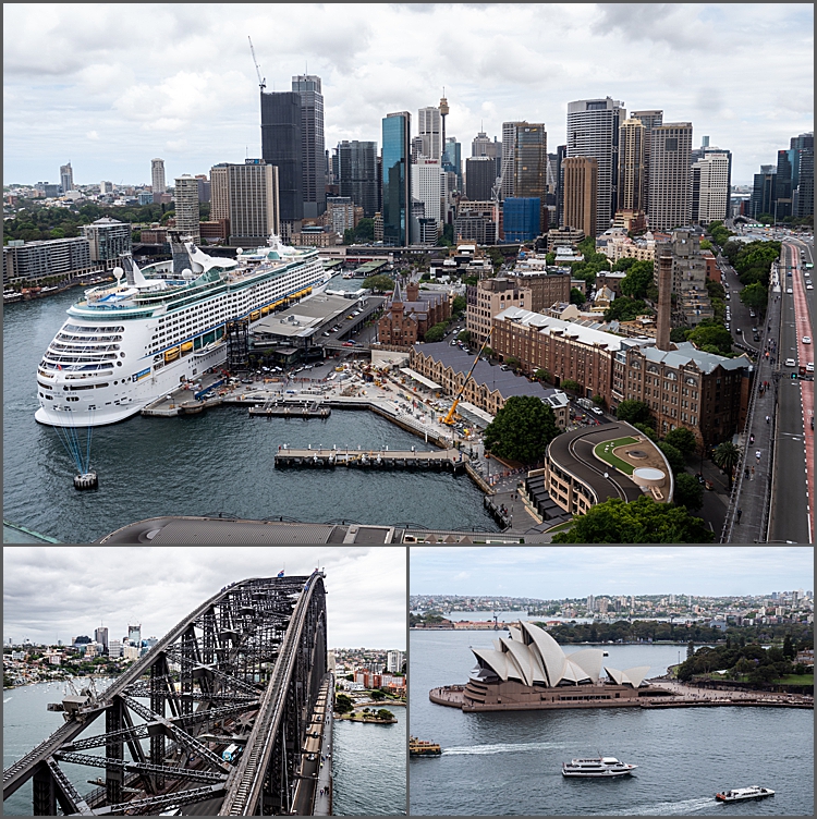 A view from the south east pylon of the Sydney Harbour Bridge