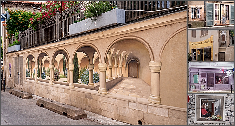 Murals in Monteux, France