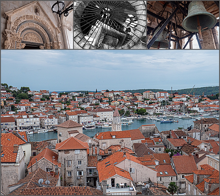The bell tower of the Cathedral of St Lawrence, Trogir, Croatia
